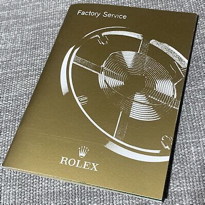 rolex factory service booklet